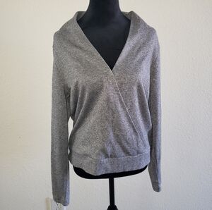 Banana Republic  Faux Wrap Silver Cardigan New with Tags Size Large